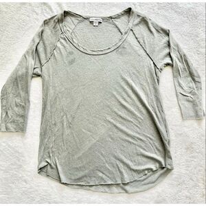 James Perse gray long sleeve top 0 (xs)